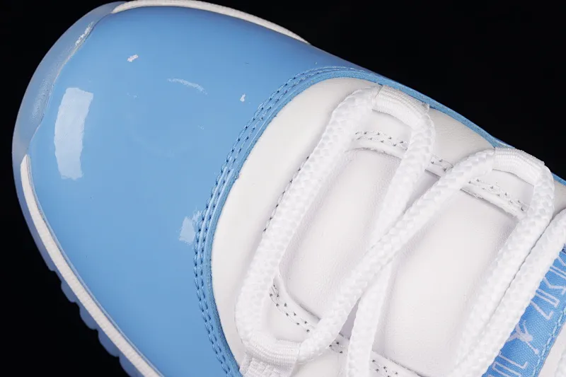 All categories Air Jordan Jordan series basketball shoes Air Jordan 11 F version Air Jordan 11 Low "Carolina" AJ11 Joe 11 white and blue first layer genuine carbon 528895-106
